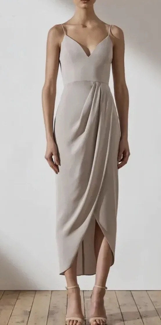 Shona Joy Core Cocktail Midi Dress Nwt
